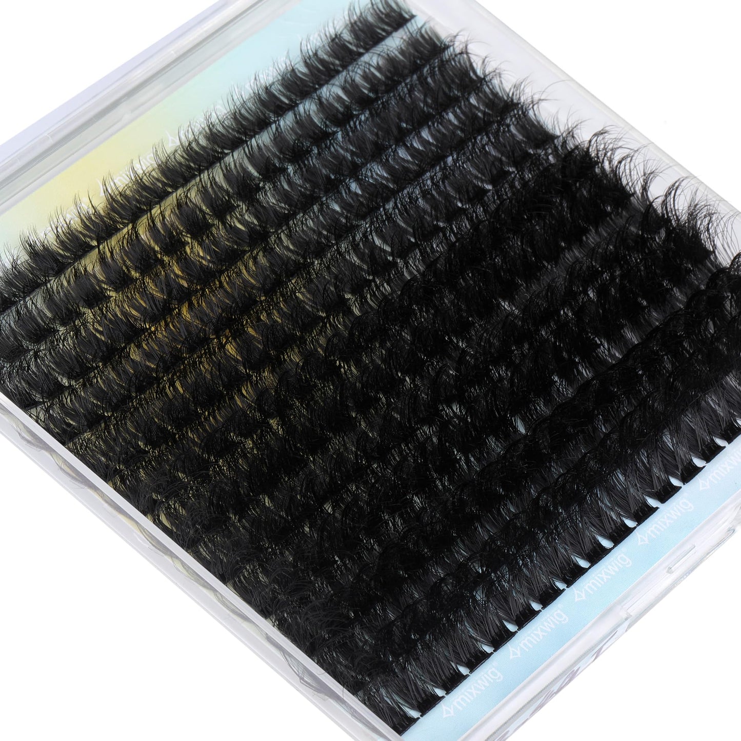 Wimpern Extensions Set Künstliche Wimpern Natürliche DIY Wimpernverlängerung Cluster Wimpern 16MM Individuelle Lashes Kit 40D Nerz Wimpern Fluffy mit Lash Bond und Seal Lash Tweezers