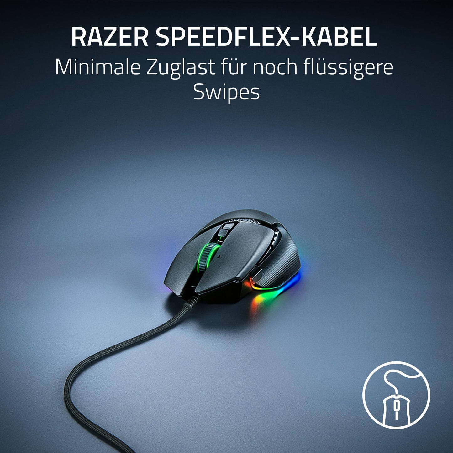 Razer Basilisk V3 - Kabelgebundene, anpassbare Gaming Maus mit Chroma RGB für PC/Mac (10+1 programmierbare Tasten, neigbares HyperScroll Mausrad, ergonomisches Design) Schwarz