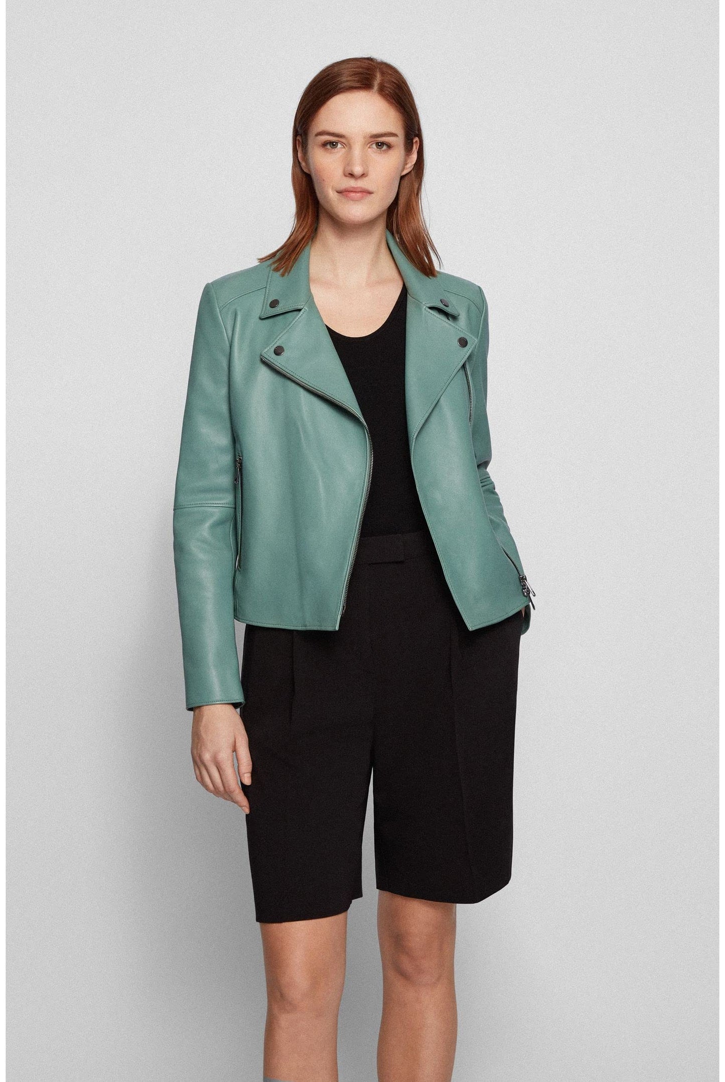BOSS Damen C_saleli Lederjacke