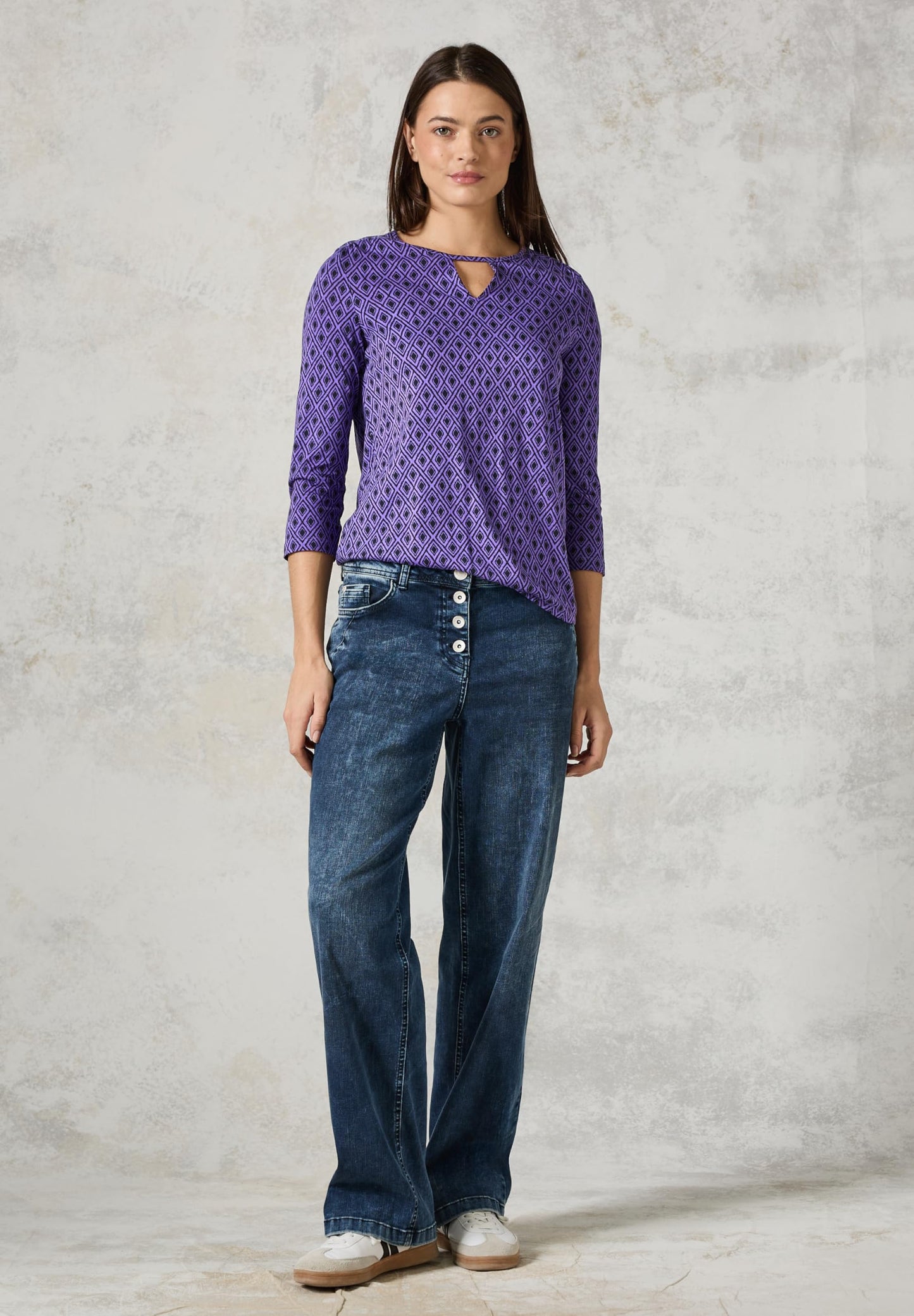 Cecil Damen Langarmshirt mit Cut Out