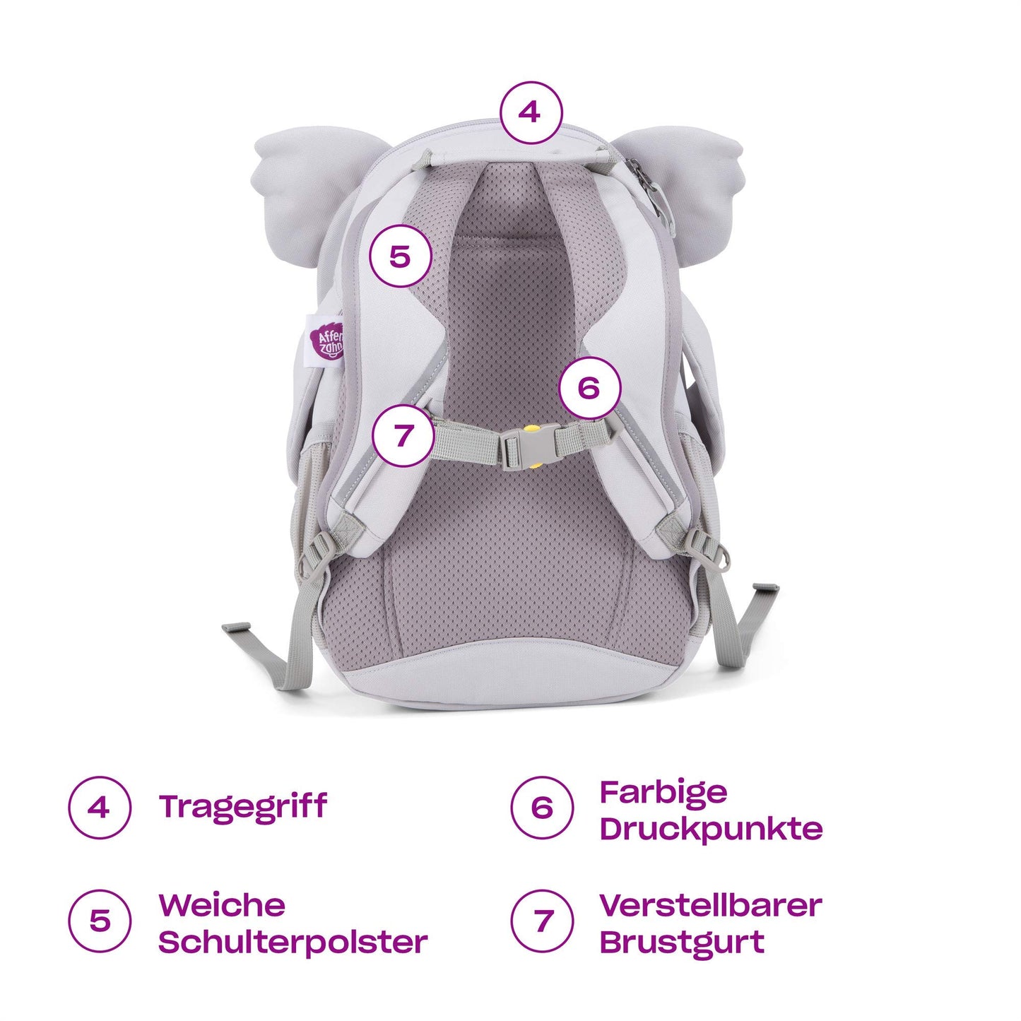 Affenzahn Großer Freund Kindergartenrucksack für 3-5 Jährige Kita Funktional 8L