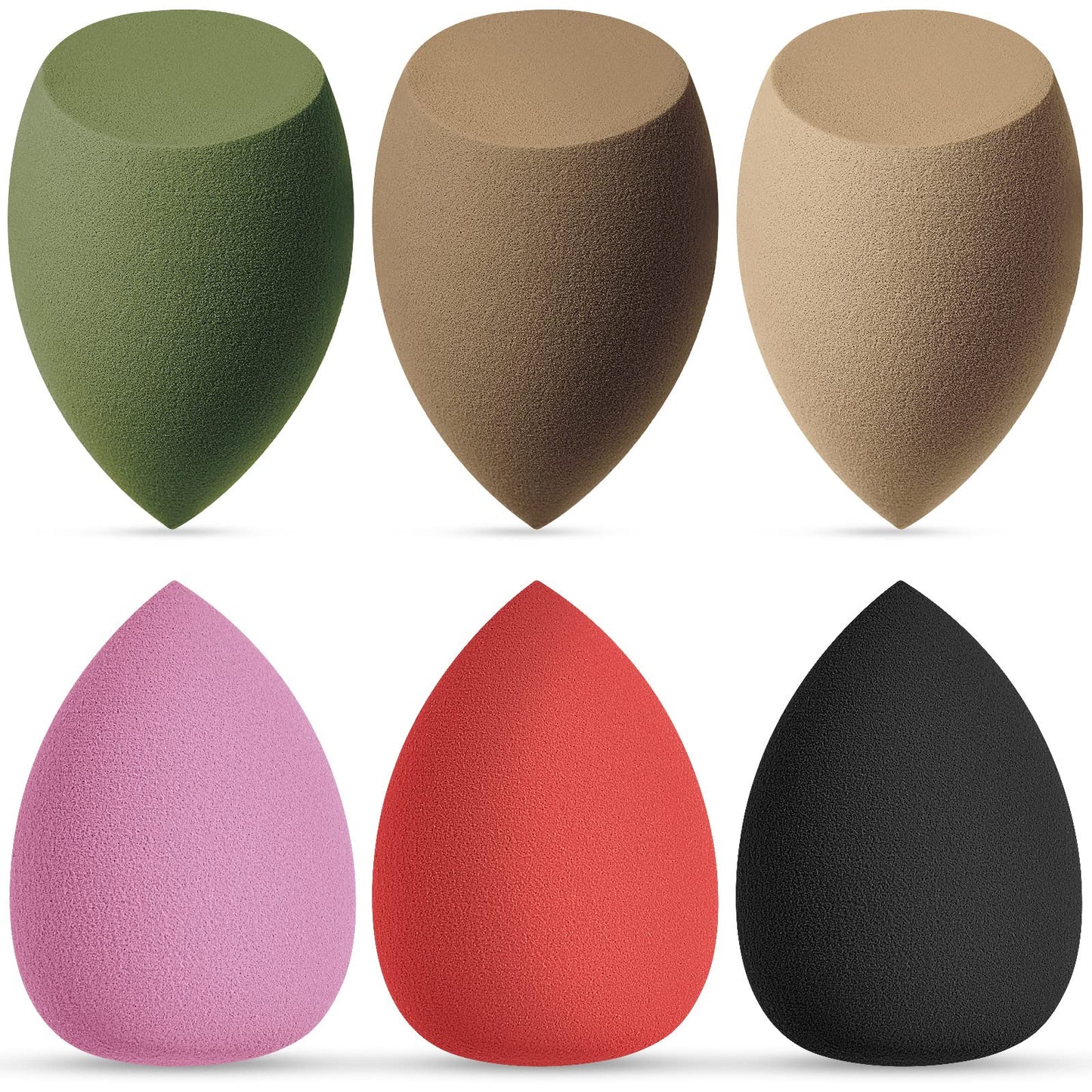 AUAUY 4 PCS Make up Schwamm Set, Foundation Blending Beauty Sponge, Beauty Makeup Schwämme Blender für Flüssigkeit Foundation Puder Sonnenschutz und Creme mit 1 Schwammhalter, 1 Puderquaste