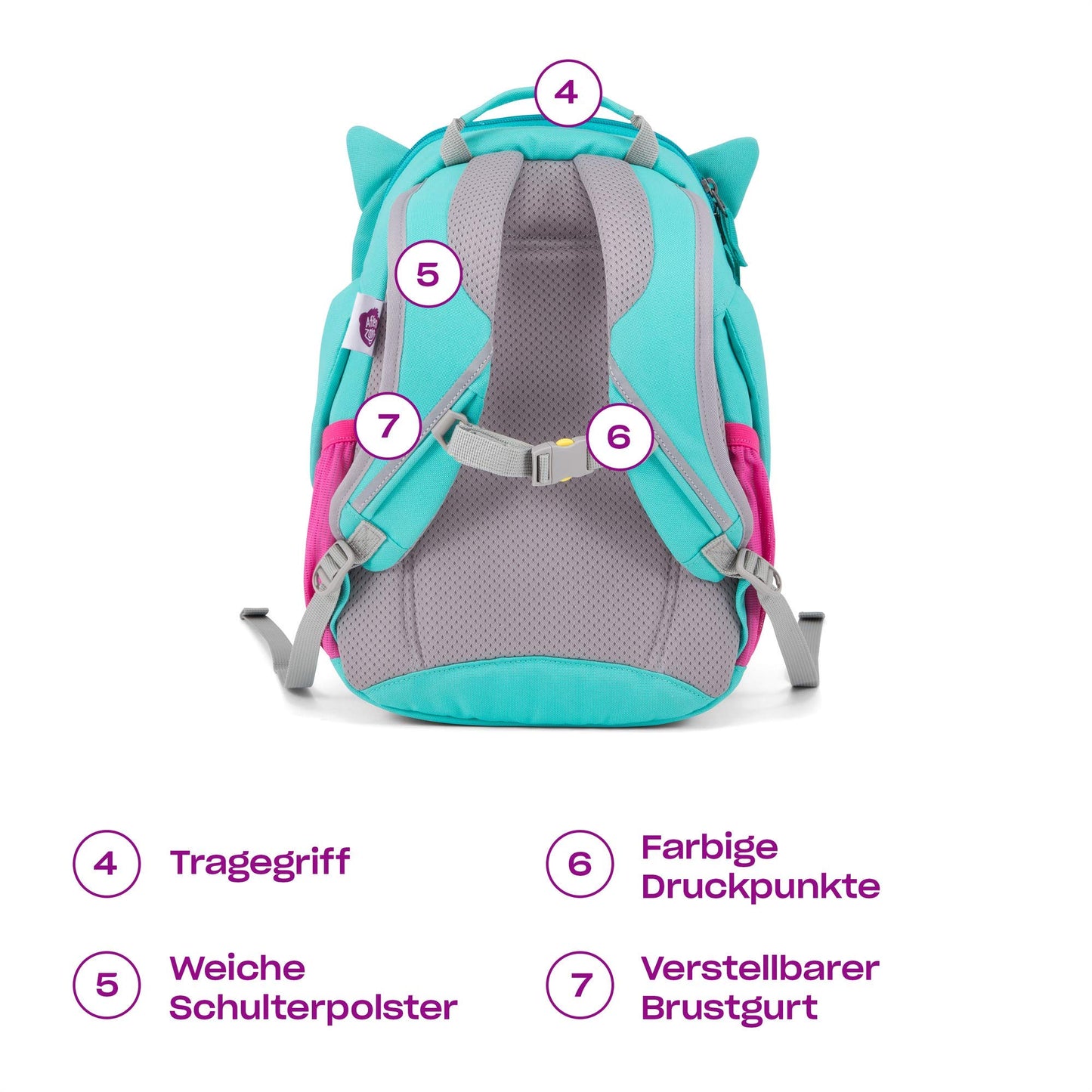 Affenzahn Großer Freund Kindergartenrucksack für 3-5 Jährige Kita Funktional 8L