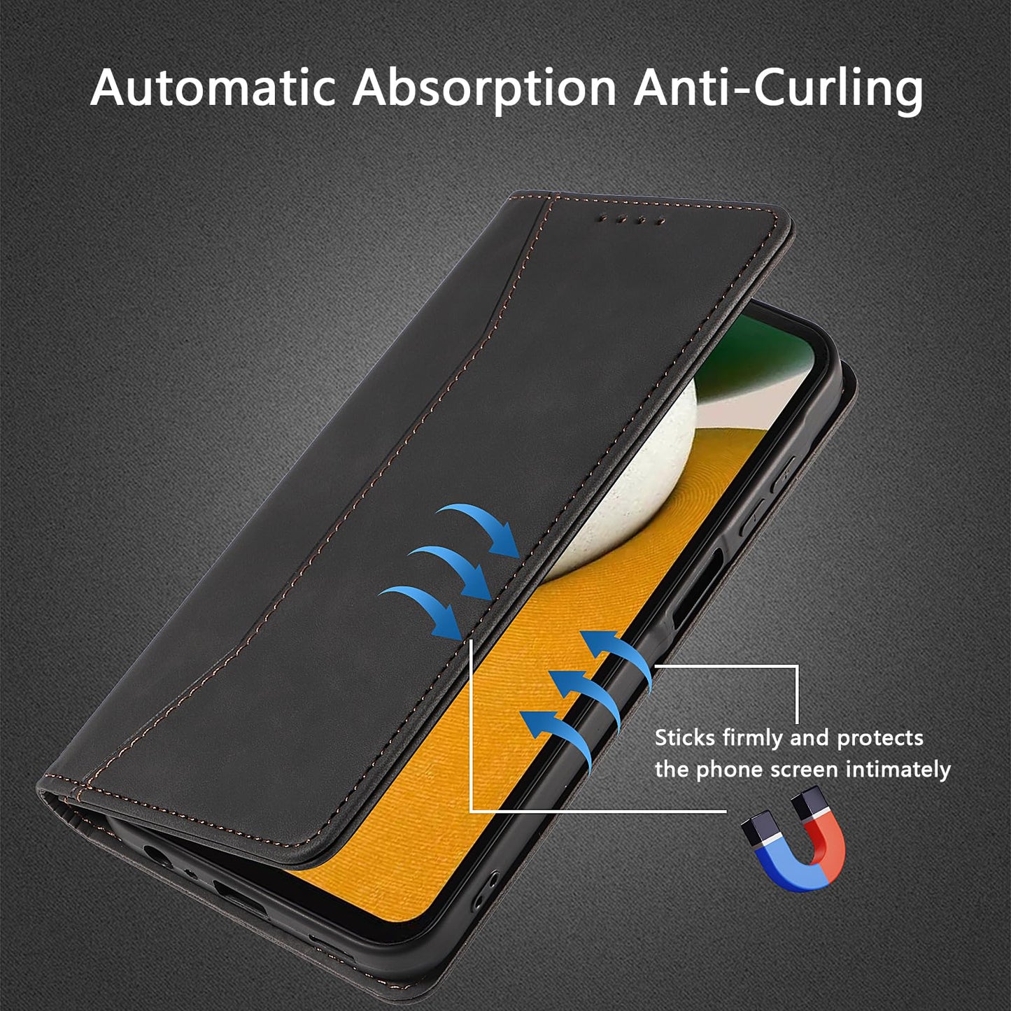 S. Dawezo Hülle für Samsung Galaxy S22 Plus, Premium Leder magnetische Handyhülle mit Ständer, Kartenfach und Brieftasche, Shock Absorbing, kompatibel mit Samsung S22 Plus-Kaffee