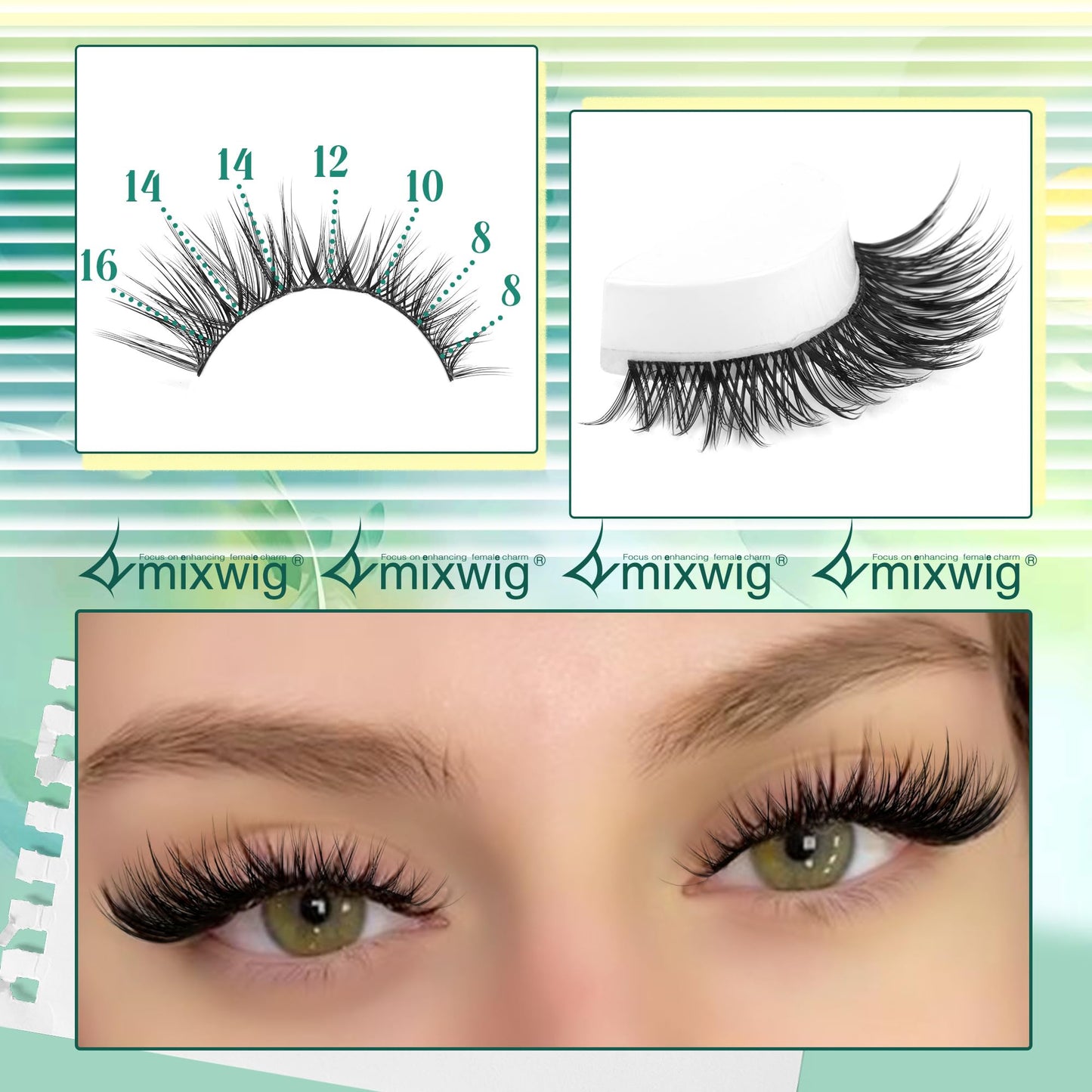 Wimpern Extensions Set Künstliche Wimpern Natürliche DIY Wimpernverlängerung Cluster Wimpern 16MM Individuelle Lashes Kit 40D Nerz Wimpern Fluffy mit Lash Bond und Seal Lash Tweezers