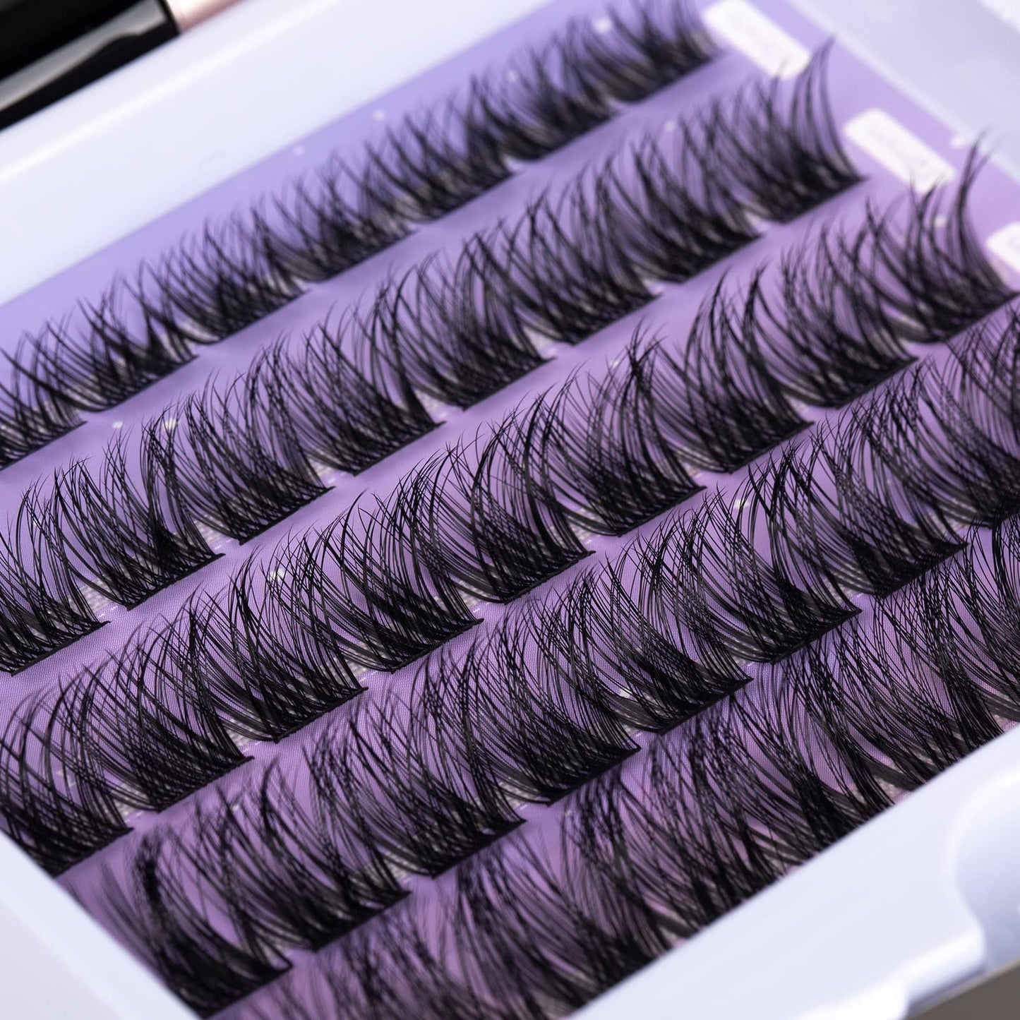 Wimpern Extensions 120 Büschel DIY Lash Extension Set Einzelne Wimpern mit Wimpernkleber und Pinzette für Anfänger Wimpernverlängerung zu Hause Individual Lashes 10-16mm C/D Curl - OP01
