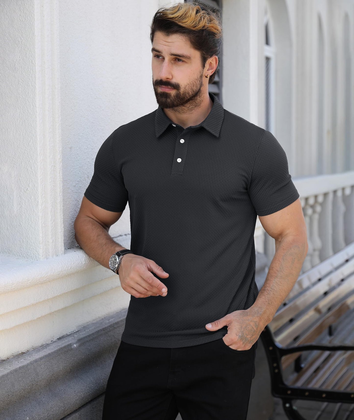 SwissWell Poloshirt Herren Kurzarm Golf Tennis Polo Shirts Männer Sommer Polohemd Atmungsaktiv T-Shirt für Herren