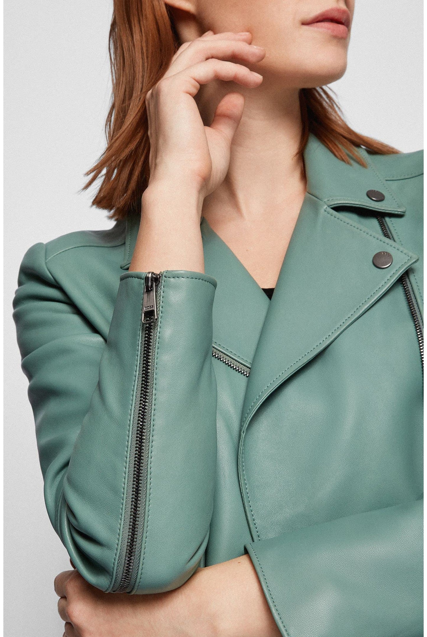 BOSS Damen C_saleli Lederjacke