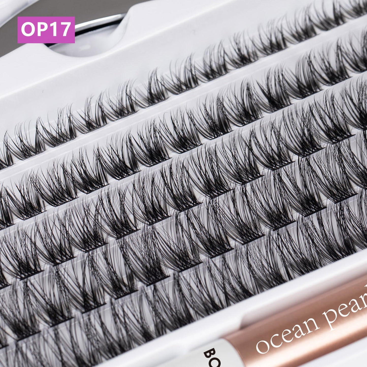 Wimpern Extensions 120 Büschel DIY Lash Extension Set Einzelne Wimpern mit Wimpernkleber und Pinzette für Anfänger Wimpernverlängerung zu Hause Individual Lashes 10-16mm C/D Curl - OP01