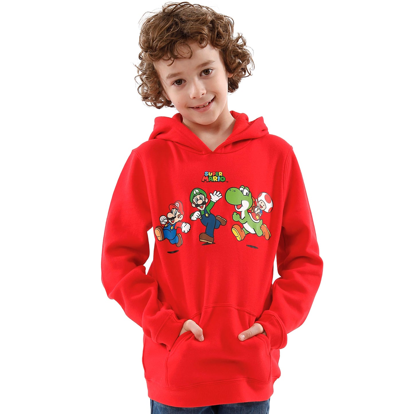 SUPER MARIO BROS Pullover | Mario und Luigi Pullover Jungen | Yoshi Hoodie Kinder Jungen | Luigi Hoodie Jungen | Offizielle Mario Merchandise