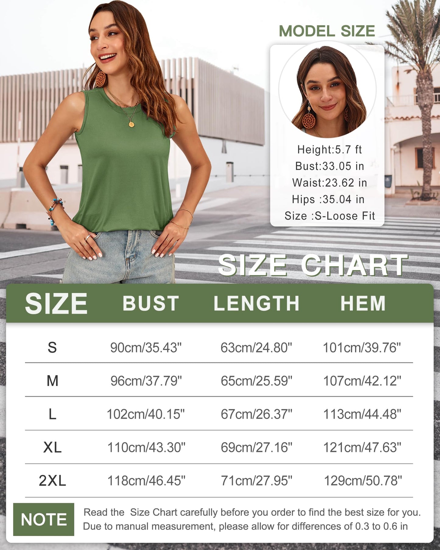 WNEEDU Damen Tank Top Ärmellos Oberteile Sommer Tanktops Rundhals Blusentop Vest Top Bluse