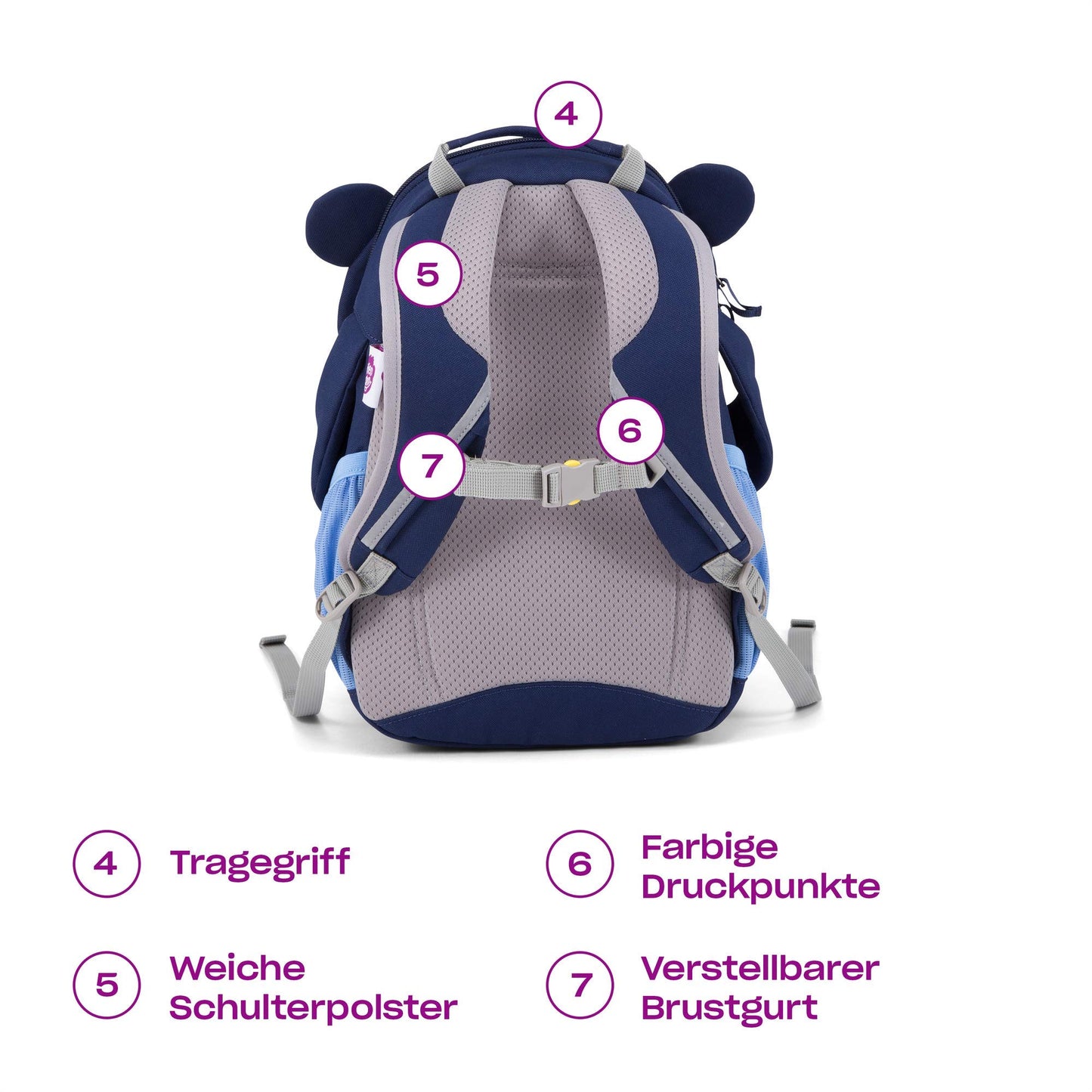 Affenzahn Großer Freund Kindergartenrucksack für 3-5 Jährige Kita Funktional 8L