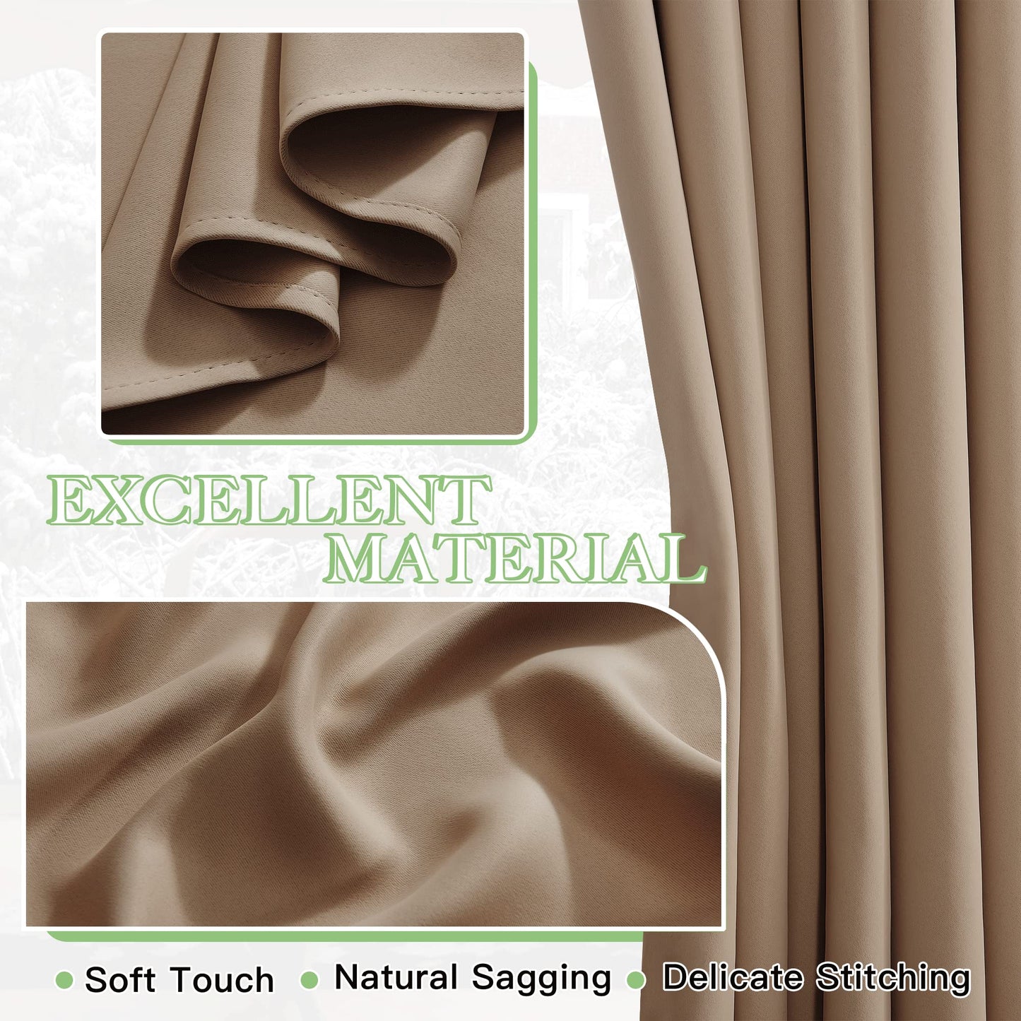 KGORGE Blackout Curtain Grey with Eyelets Door Curtain 200 cm Long - 1 Piece H 200 x W 140 cm Thermal Curtain Front Door Curtains Opaque Living Room Door Curtain Darkening Curtains Blackout
