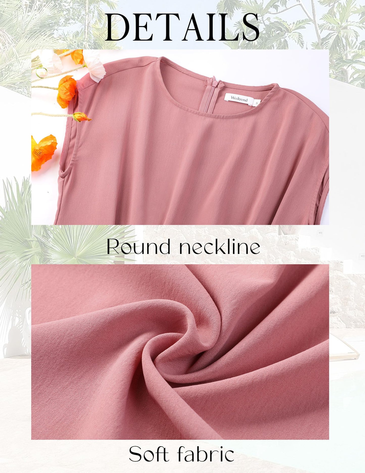 Wedtrend Cocktailkleid Damen Elegant Rockabilly Kleider Damen Midi Cap Sleeves Kleid Festlich Damen 50er Vintage A Linie Abendkleid mit Taschen