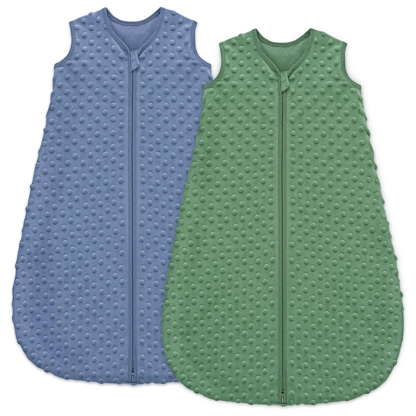 Unnivoll Schlafsack Baby 1.5 Tog Babyschlafsack 0-6 Monate 2er Pack Schlafsack Winter Herbst 67 cm für Jungen Mädchen Neugeborene Kaffee