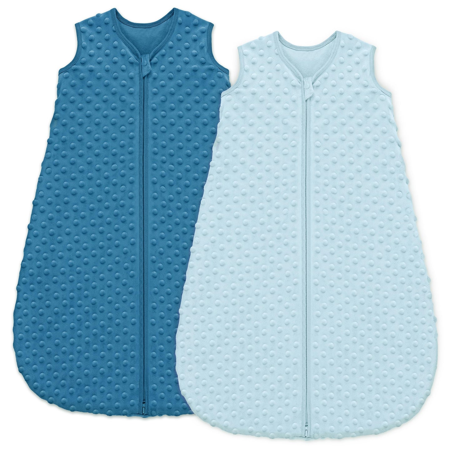 Unnivoll Schlafsack Baby 1.5 Tog Babyschlafsack 0-6 Monate 2er Pack Schlafsack Winter Herbst 67 cm für Jungen Mädchen Neugeborene Kaffee