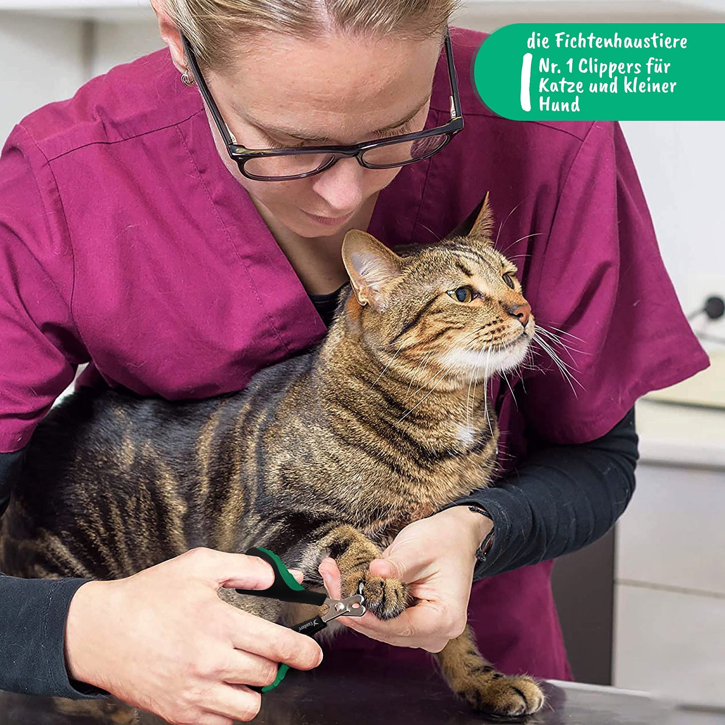 Candure Profi Krallenschere für Hunde und Katzen mit Nagelfeile Edelstahl Krallenzange Hohe Qualität Krallenpflege Schneider für Haustiere Nagelknipser groß Mit Sicherheitsschutz 6" Zoll