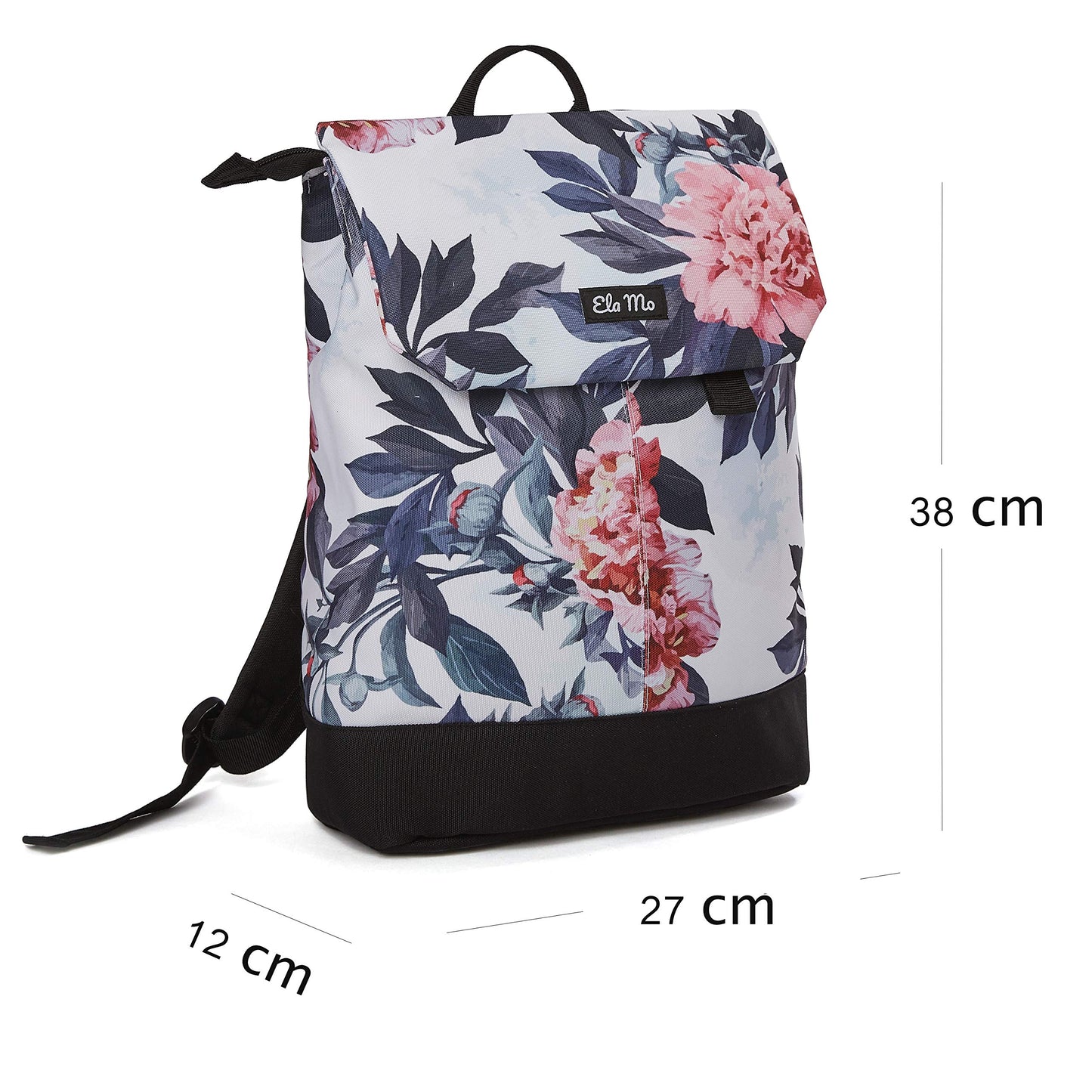 Ela Mo Rucksack Damen - Daypack schön u. durchdacht - Laptop Rucksäcke für Frauen - Anti Diebstahl Tasche für Schule, Uni, Business (Salmon)