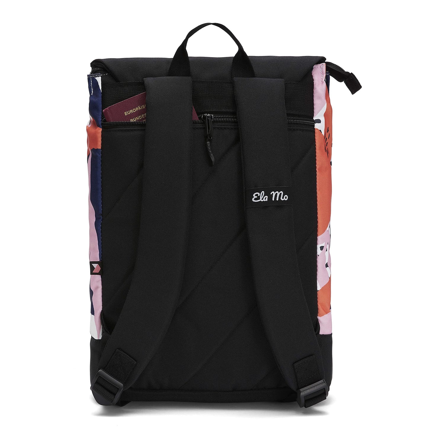 Ela Mo Rucksack Damen - Daypack schön u. durchdacht - Laptop Rucksäcke für Frauen - Anti Diebstahl Tasche für Schule, Uni, Business (Salmon)