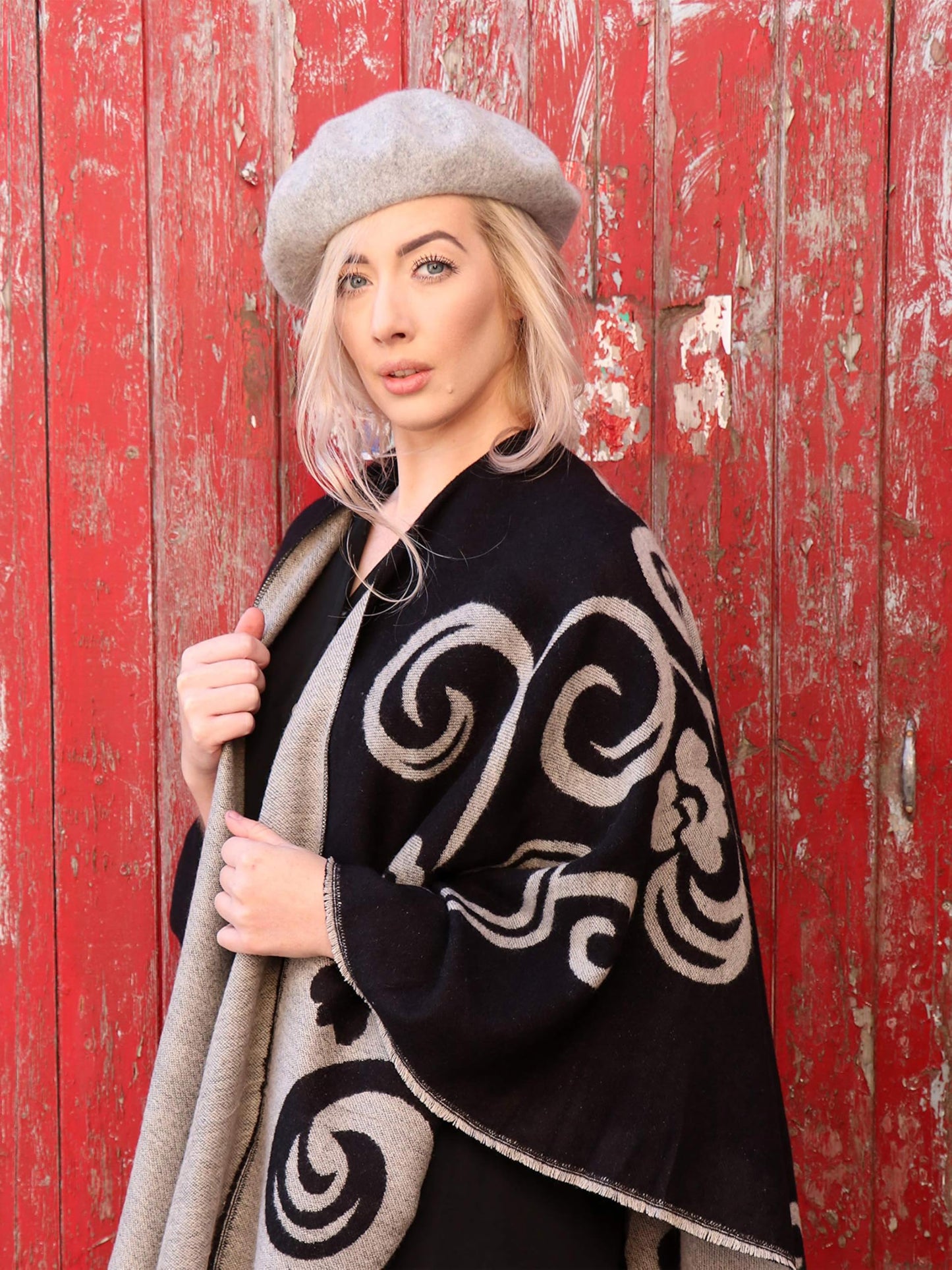 DiaryLook Damen Poncho Schal Winter Cardigan Übergroße Cape Elegant Poncho Für Frauen Umhang Damen Warm Geschenk Für Mutter