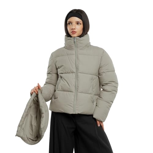 PUFFIT Damen Winter Jake mit Kapuze Warmer Wasserdicht Winterjacke Steppmantel Female Jacken