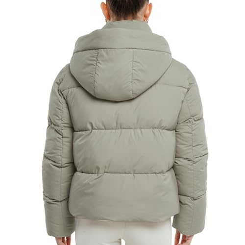 PUFFIT Damen Winter Jake mit Kapuze Warmer Wasserdicht Winterjacke Steppmantel Female Jacken