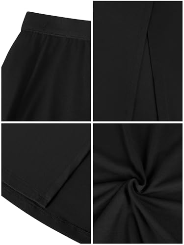 Missufe Damen Sommer Freizeit Strand Bademode Schlitz Flowy Swing Maxi Wickelrock