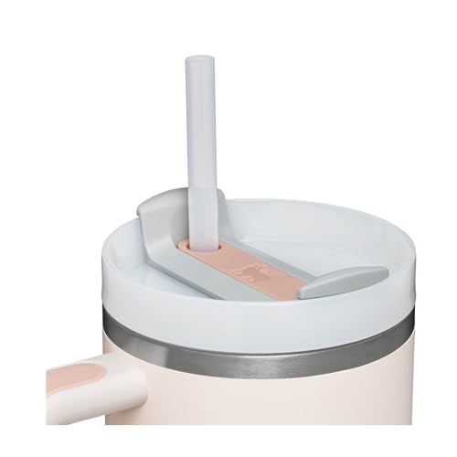 Stanley Quencher H2.0 FlowState Trinkflasche mit Strohhalm 1.18L - Thermobecher Kühlt 11 Stunden - 48 Stunden Eisgekühlt - Spülmaschinenfest - Thermosflasche BPA Frei - Kaffeebecher To Go - Cream