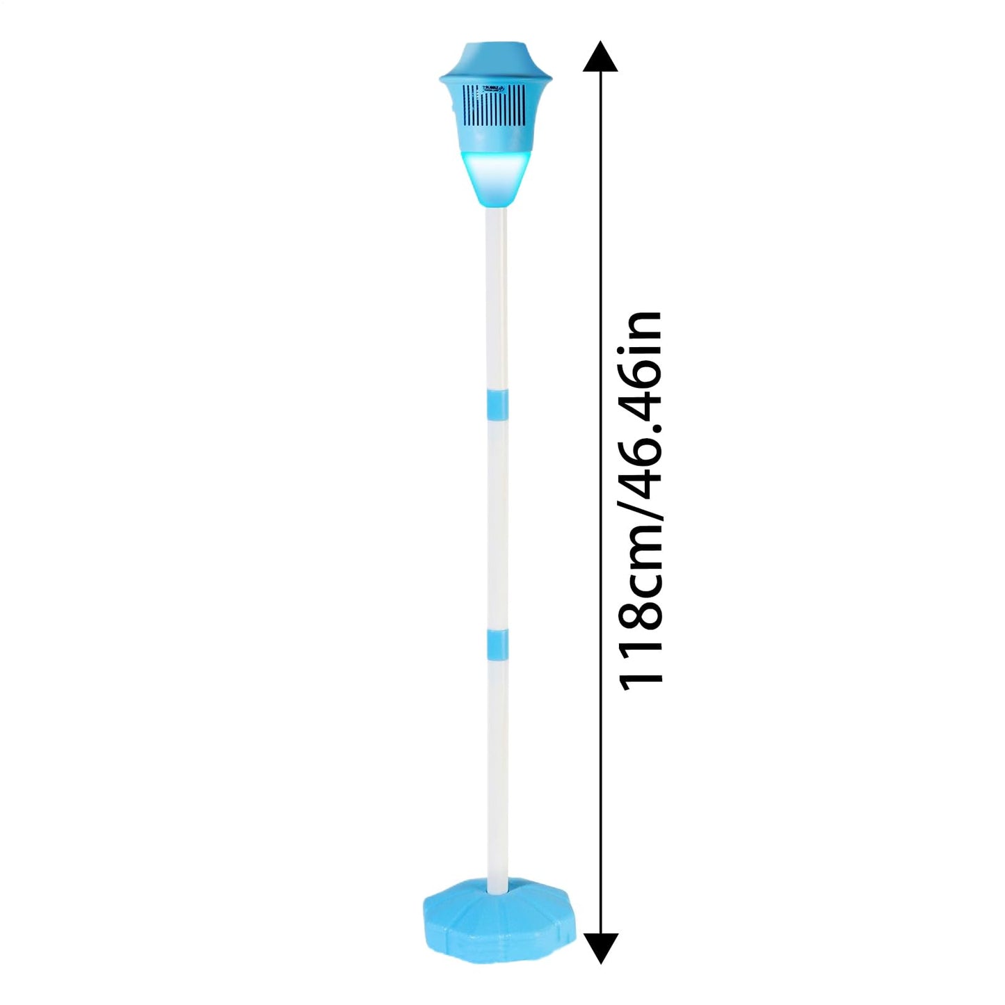 Bubble Maker Ständer, Automatischer Bubble Maker Standing Machine, Bubbles Torch Gartenlampe, Blasenbrennergartenlampe Für Freunde, Familie, Blau/rot, 118cm