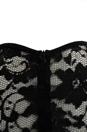AXOE Damen Rockabilly Kleid 50er Jahre Vintage Festlich Elegant