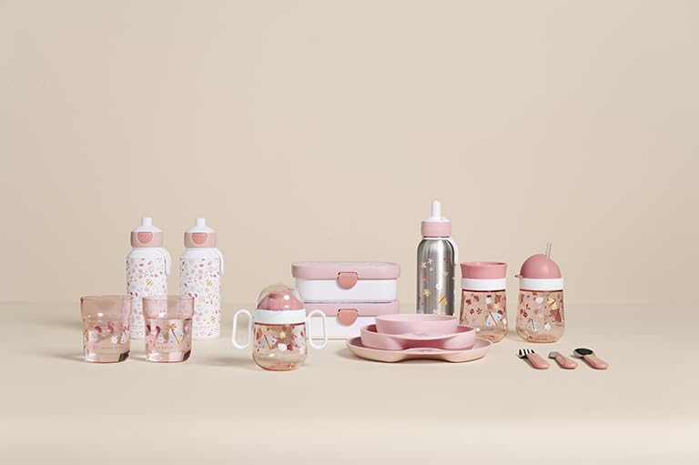 Mepal Brotdose Kinder Little Dutch – Bento Box Kinder - Brotdose Kinder mit Fächern & Gabel - Meal Prep Box mit Clip-Verschluss - BPA-frei & Spülmaschinenfest - 750 ml - Little Farm