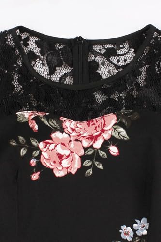 AXOE Damen Rockabilly Kleid 50er Jahre Vintage Festlich Elegant