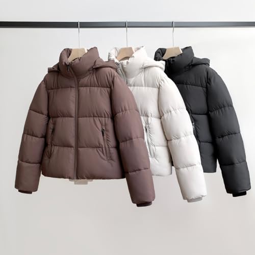PUFFIT Damen Winter Jake mit Kapuze Warmer Wasserdicht Winterjacke Steppmantel Female Jacken