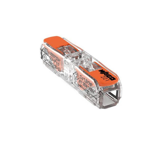Wago 221-2411 Through Connector with Lever for All Conductor Types, Max. 4 mm² (60 pieces)