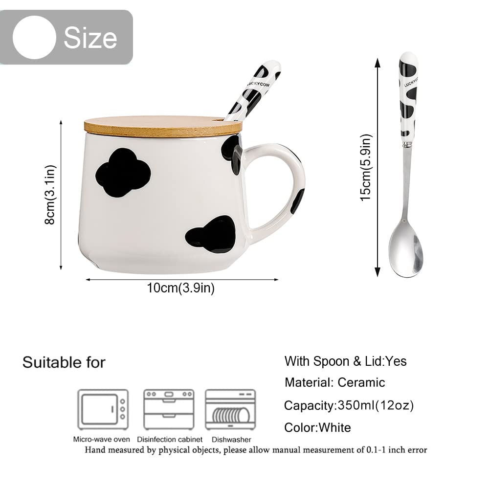 BigNoseDeer Süße Sachen Keramik Katze Kaffeetasse Teetasse Deckel Löffel Lustige Tassen Geschenke für Frauen Kaffeebecher 3D Tasse Personalisiert Cappuccino Tasse Beste Freundin Weihnachten Geschenk