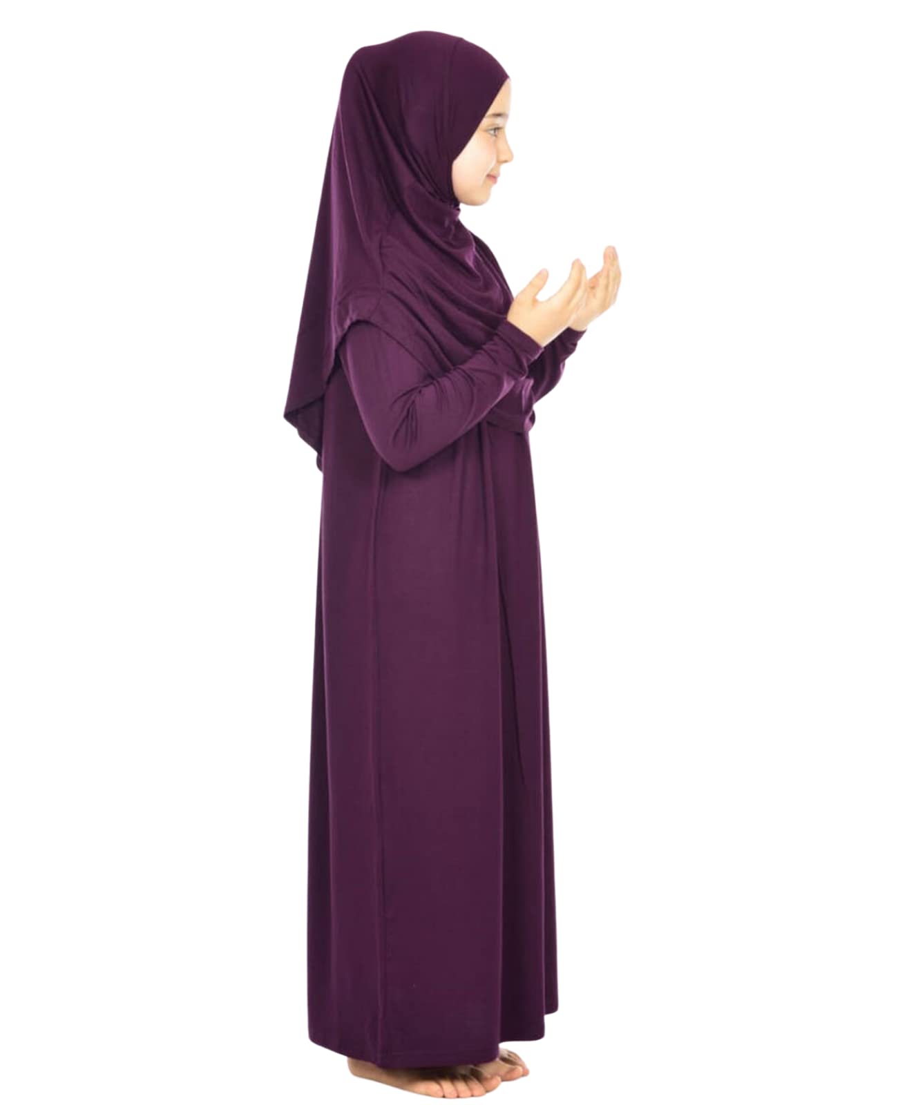 Prien Gebetskleidung Für Kinder, Mädchen Muslim Kleider, Lange Ärmel Abaya Mit Hijab, Islam Kleidung Frauen, Damen Muslimische Kleid Set, Gebetskleid Jilbab Khimar Ramadan