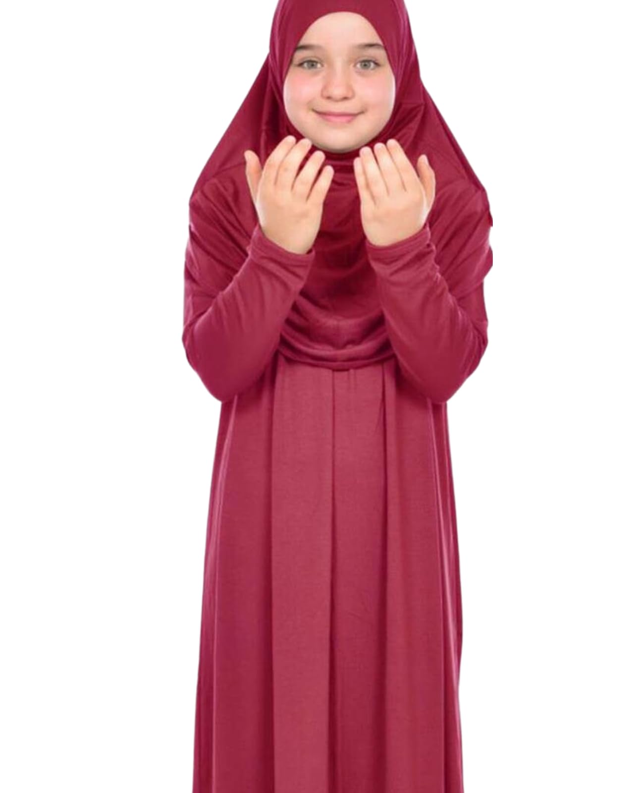 Prien Gebetskleidung Für Kinder, Mädchen Muslim Kleider, Lange Ärmel Abaya Mit Hijab, Islam Kleidung Frauen, Damen Muslimische Kleid Set, Gebetskleid Jilbab Khimar Ramadan