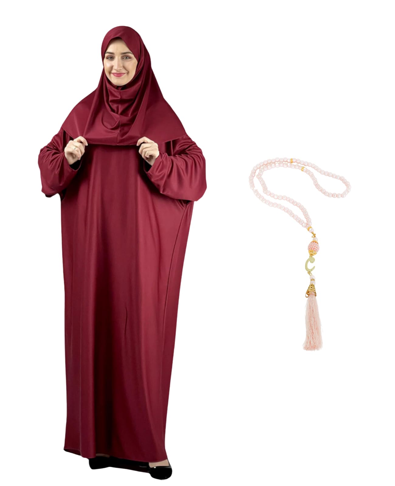 Modish Group Damen Gebetskleidung Mit Hijab Rosenkranz, Muslim Kleidung Für Frauen, Türkisch Muslimische Lang Kleider Set, Abaya Jilbab, Islamische Burka, Ramadan