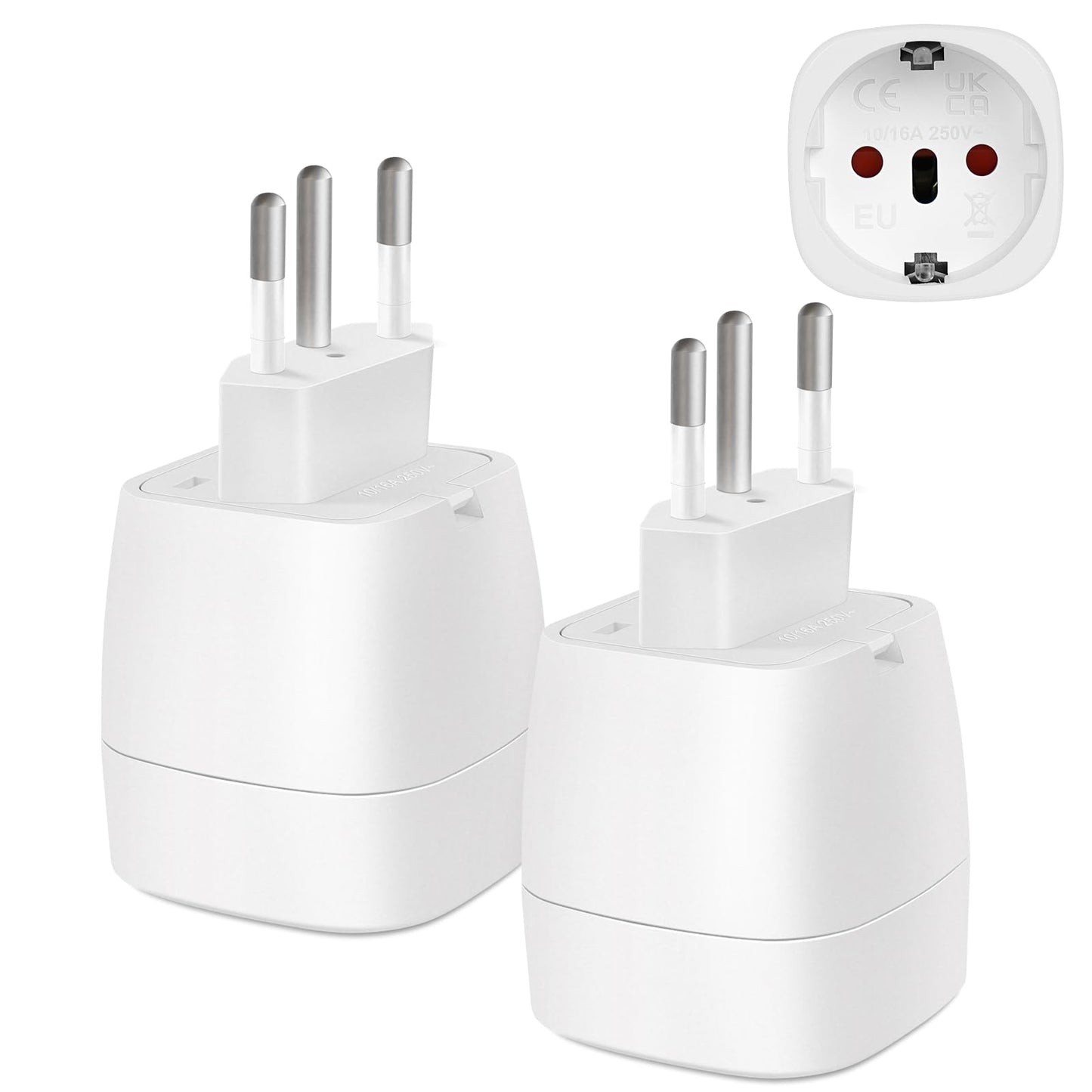 Reiseadapter USA 2Stück，USA Adapter Steckdose Deutschland Plug ，Adapter USA Deutschland Stecker für EU zu Amerika/Kanada/Mexiko/Thailand usw,Typ B Reisestecker Stromadapter,Weiß