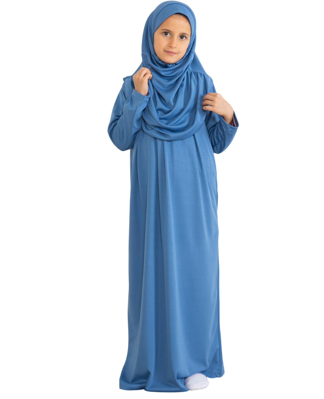 Prien Gebetskleidung Für Kinder, Mädchen Muslim Kleider, Lange Ärmel Abaya Mit Hijab, Islam Kleidung Frauen, Damen Muslimische Kleid Set, Gebetskleid Jilbab Khimar Ramadan