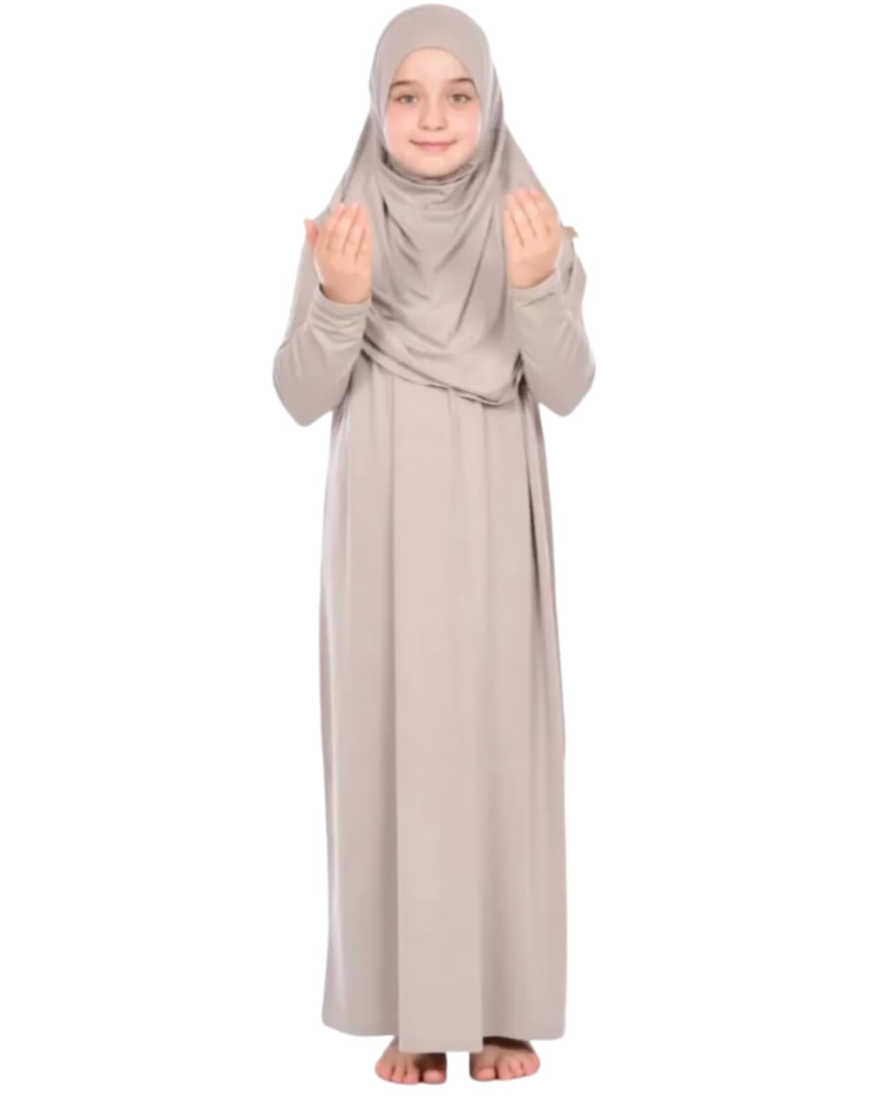 Prien Gebetskleidung Für Kinder, Mädchen Muslim Kleider, Lange Ärmel Abaya Mit Hijab, Islam Kleidung Frauen, Damen Muslimische Kleid Set, Gebetskleid Jilbab Khimar Ramadan