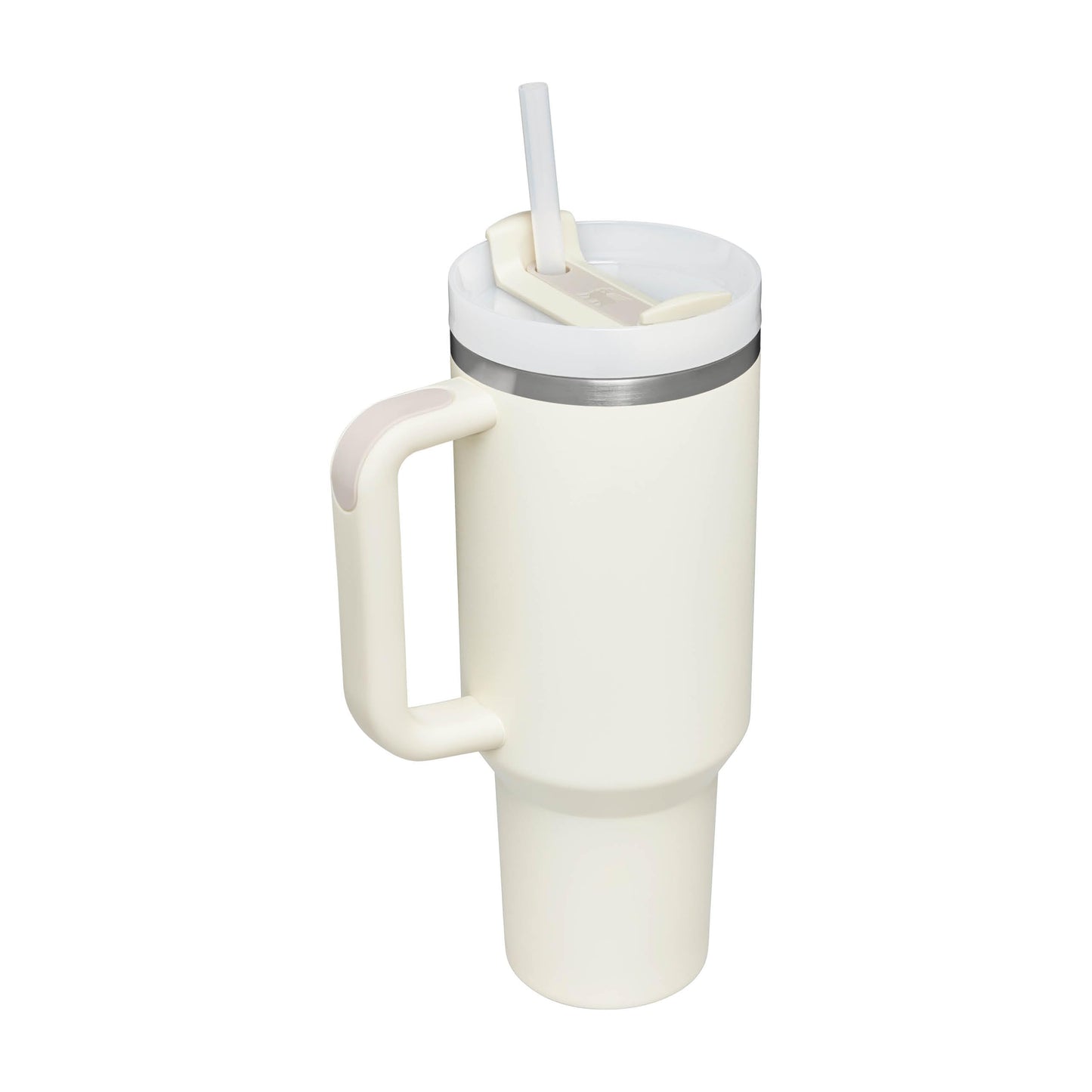 Stanley Quencher H2.0 FlowState Trinkflasche mit Strohhalm 1.18L - Thermobecher Kühlt 11 Stunden - 48 Stunden Eisgekühlt - Spülmaschinenfest - Thermosflasche BPA Frei - Kaffeebecher To Go - Cream
