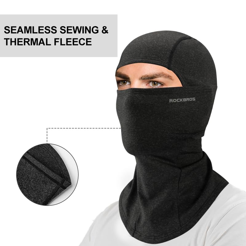 ROCKBROS Sturmhaube Balaclava Skimaske Winddicht Warm für Fahrrad Ski Motorrad Winter Unisex Einheitsgröße