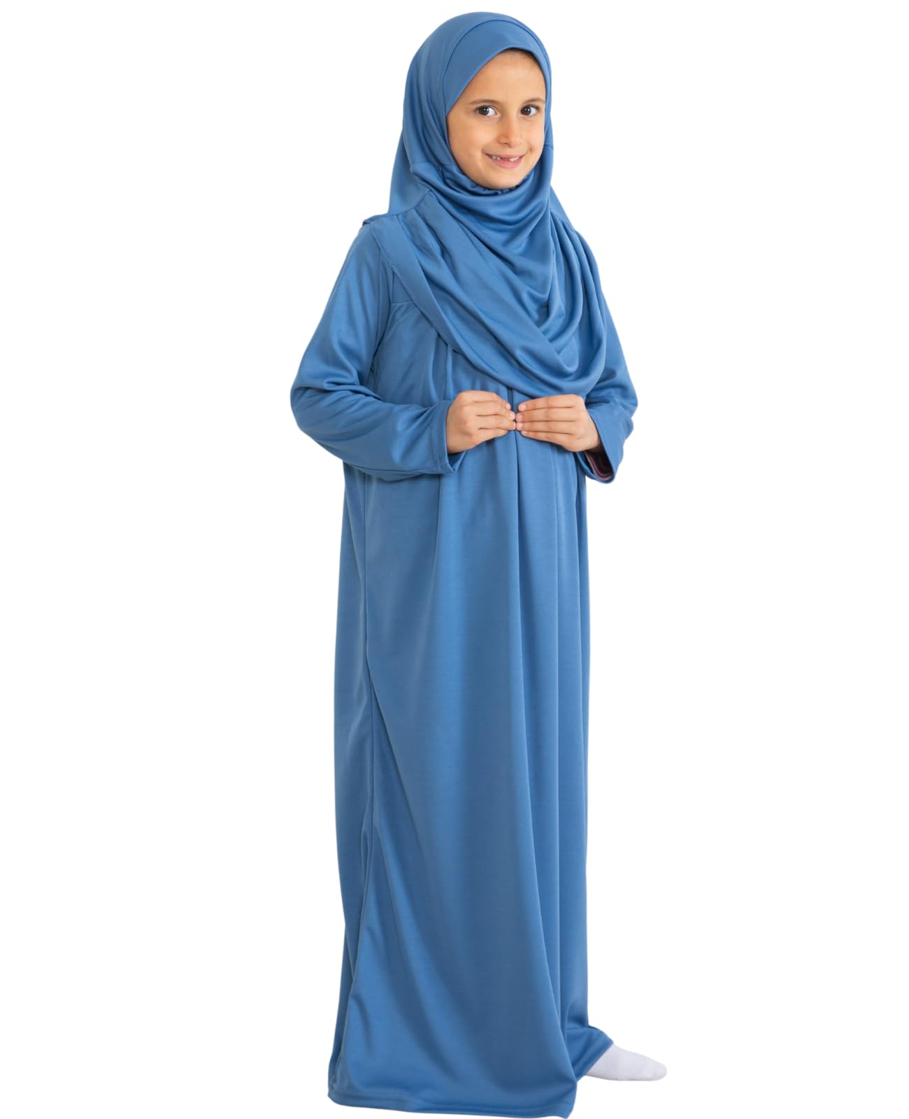 Prien Gebetskleidung Für Kinder, Mädchen Muslim Kleider, Lange Ärmel Abaya Mit Hijab, Islam Kleidung Frauen, Damen Muslimische Kleid Set, Gebetskleid Jilbab Khimar Ramadan