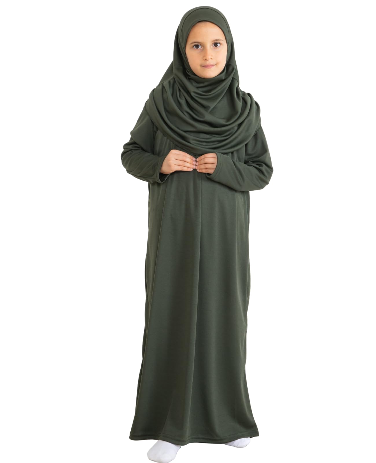 Prien Gebetskleidung Für Kinder, Mädchen Muslim Kleider, Lange Ärmel Abaya Mit Hijab, Islam Kleidung Frauen, Damen Muslimische Kleid Set, Gebetskleid Jilbab Khimar Ramadan