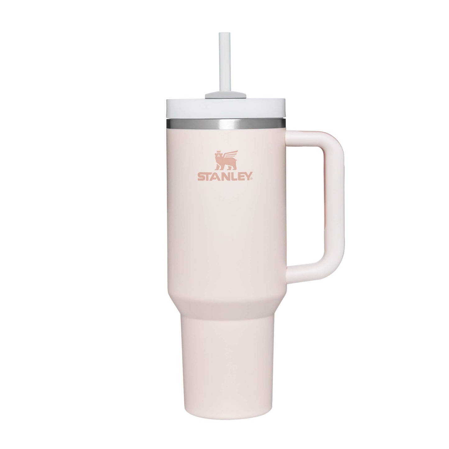 Stanley Quencher H2.0 FlowState Trinkflasche mit Strohhalm 1.18L - Thermobecher Kühlt 11 Stunden - 48 Stunden Eisgekühlt - Spülmaschinenfest - Thermosflasche BPA Frei - Kaffeebecher To Go - Cream