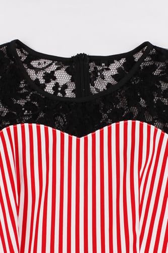 AXOE Damen Rockabilly Kleid 50er Jahre Vintage Festlich Elegant
