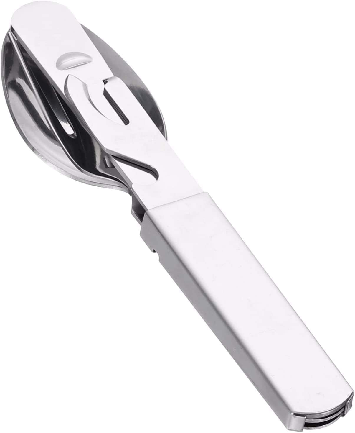 Klassisches Bundeswehr Edelstahl Besteck 4-Teilig Campingbesteck als Essbesteck Set zum Camping Besteckset Outdoor Besteck