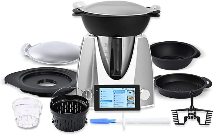 KE-7001 PRO, Mixer, Küchenmaschine, Multifunktionaler Küchenroboter mit Geführten Rezepten, 12 Spezial-Kochfunktionen, 4L Schüsselkapazität, 7 Zoll Touchscreen Display