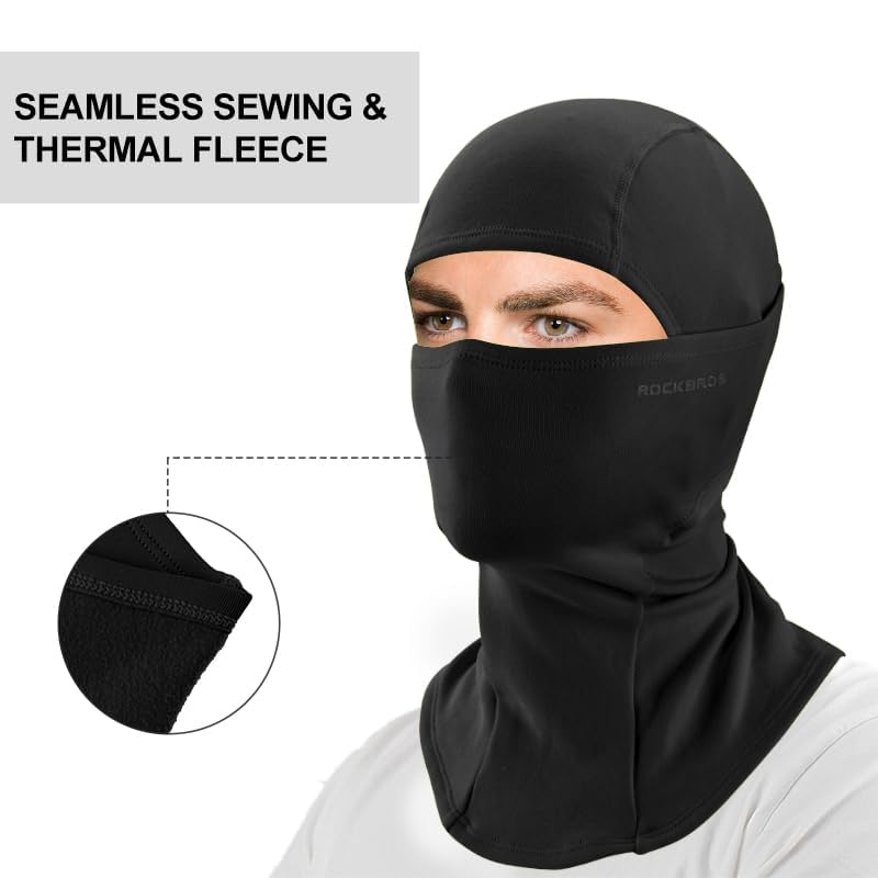 ROCKBROS Sturmhaube Balaclava Skimaske Winddicht Warm für Fahrrad Ski Motorrad Winter Unisex Einheitsgröße